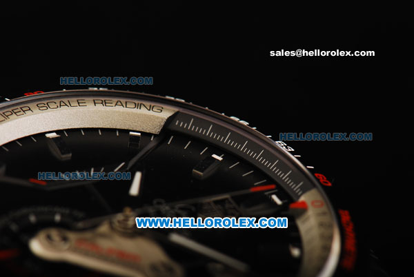 Tag Heuer Carrera Calibre 36 Swiss Valjoux 7750 Automatic Movement Titanium Case with Black Dial - Click Image to Close